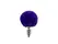 Analni čep Metal Anal Fluffly Twist Plug s Dark Purple 71009AL