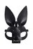 Pecado BDSM Maska, sa zečjim ušima, prirodna koža, crna