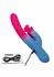 Dualni vibrator sa potiskom i stimulatorom roze