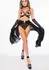 Kinky Diva Goddess Skirt Mesh Long with Bondage Waistband Black M/L
