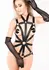Kinky Diva Spider Harness bodi sa podesivim trakama i detaljima u boji ružičastog zlata