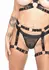 Kinky Diva Multi Ring podesivi pojas za butinu u crnoj boji seksi detalj koji menja sve