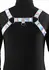 Cosmo Harness Dare Podesivi Vinilni Harness za Grudi Srebrni Detalji S/M