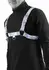 Cosmo Harness Dare Podesivi Vinilni Harness za Grudi Srebrni Detalji S/M