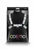 Cosmo Harness Dare Podesivi Vinilni Harness za Grudi Srebrni Detalji S/M