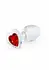 Crystal Desires Red Heart Medium Glass Plug - Borosilicate, Decorative