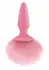 Blush Bunny Tails Silicone Plug with Fluffy Tail, Pink, Medium