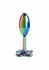 Rear Assets Clover Chrome-Plated Aluminum Plug Medium Pink Gem