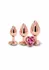 Rear Assets Trainer Kit Heart Chrome-Plated 3-Piece Set Silver