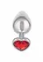 Jewel Large Ruby Heart Plug, luksuzni metalni analni čep sa crvenim draguljem, veličina L