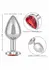 Jewel Large Ruby Heart Plug, luksuzni metalni analni čep sa crvenim draguljem, veličina L