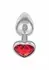 Jewel Small Ruby Heart Plug metalni intimni dodatak bez nikla
