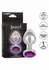 Jewel Large Amethyst Plug, metalni model sa ukrasnim draguljem, veličina L