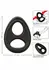 CalExotics Ultra Soft Dual Ring silikonski sistem dvostrukog prstena crni