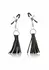 CalExotics Playful Tassels Adjustable Nipple Clamps Black 716770091888