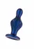 TOYJOY The Batter metalik plavi silikonski analni čep, konusni, sa širokom bazom