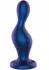 TOYJOY The Hitter metalik plavi silikonski analni čep sa anatomskim vrhom i sigurnosnim postoljem
