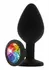 TOYJOY Rainbow Booty Jewel Medium silikonski čep sa višebojnim draguljem
