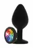 TOYJOY Rainbow Booty Jewel Small silikonski analni čep sa šarenim kristalom
