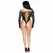 Leg Avenue crni čipkani bodi, elegantan bodi sa cvetnom čipkom, S/M