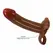 Pretty Love Bradden Vibrating Strap-On System, 18 cm, Black, 10 Modes