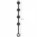 Hidden Desire Extreme Heavy analne kuglice Medium silikon 34.5cm crne