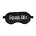 Spank Me Printed Satin Mask Black - Elegant Sensory Play Eye Cover