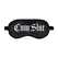 Ouch! Satin Eye Mask Black - Soft Printed Blindfold Adjustable Strap