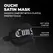 Ouch! Satin Eye Mask Black - Soft Printed Blindfold Adjustable Strap