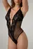 Christine Body Dewi Black elegantni bodi od čipke i tufnica sa otvorenim preponama podesiv S M