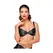 Noir Handmade Powerwetlook Bra XL with Handmade Pleated Cups