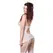 DeNamour Garter Dress with Peek-a-Boo Bra & String Black Set