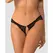 Obsessive Divienne otvorene tangice crne, čipka, dekorativni detalji, S/M