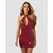 Obsessive Redya Dress Red - Glossy Adjustable Lace-Up Design L/XL
