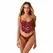 Obsessive Redya Corset & Thong Set Red - Adjustable Gloss Finish Design L/XL