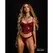 Obsessive Redya Corset & Thong Set Red - Adjustable Gloss Finish Design L/XL