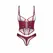 Obsessive Redya Corset & Thong Set Red - Adjustable Gloss Finish Design L/XL