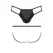 Andrasa Wetlook Men's Briefs Black with Decorative Metal Accent
