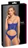 Cottelli LINGERIE plavi wetlook i čipkani korset bez naramenica, set u veličini L