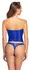Cottelli Lingerie plavi komplet sa korsetom bez naramenica S čipka i wetlook efekat