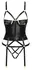Cottelli Lingerie Strappy crni set sa korsetom 80B/M sa zlatnim detaljima