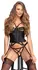 Cottelli Lingerie komplet korzeta sa trakama 75B/S crni saten podesivi