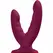 Fun Factory RYDE Double Model Wine Red, silikonski dildo kompatibilan sa harnessom, 22 cm