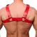 Red Leather Bulldog kožni pojas S/M crveni - podesivi model od goveđe kože