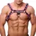 Red Leather Close Premium kožni harness S/M podesivi crni i roze