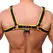 Red Leather Premium kožni harness S/M sa podesivim crno žutim kaiševima