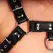 Red Leather kožni harness L/XL sa podesivim crnim kaiševima od goveđe kože