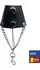 Red Leather Parachute Black podesivi model sa metalnim lancima