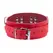Red Leather Collar Red - Adjustable, Metal Hardware, 38-52 cm
