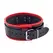 Red Leather kožna ogrlica sa 3 prstena u obliku slova D podesiva crveno crna 46 cm